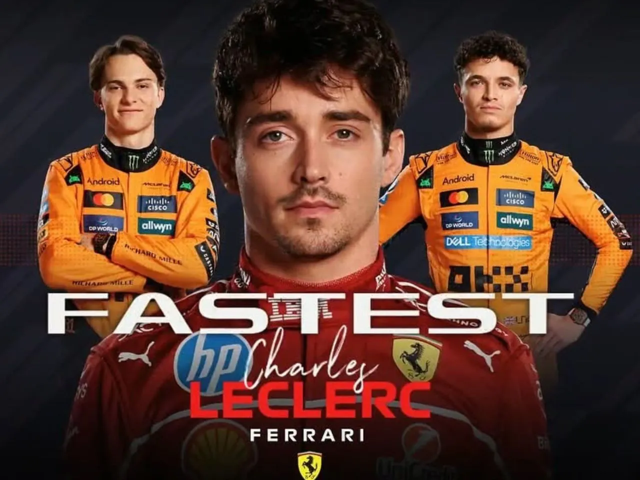 Charles Leclerc was the fastest beating McLaren drivers oscar Piastri and Lando norris in 2025 F1 AUS GP FP2 results