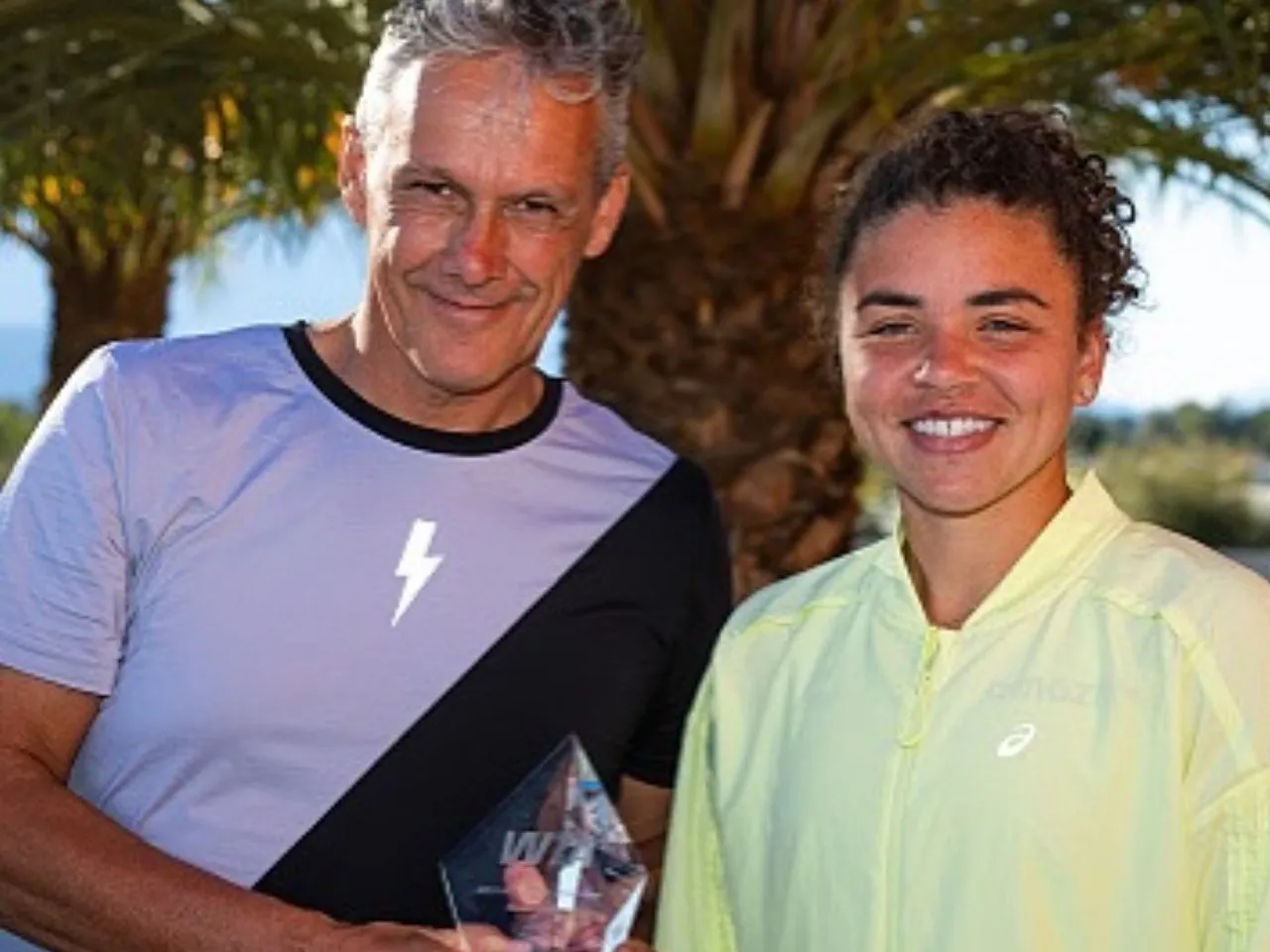 Jasmine Paolini and Coach Renzo Furlan