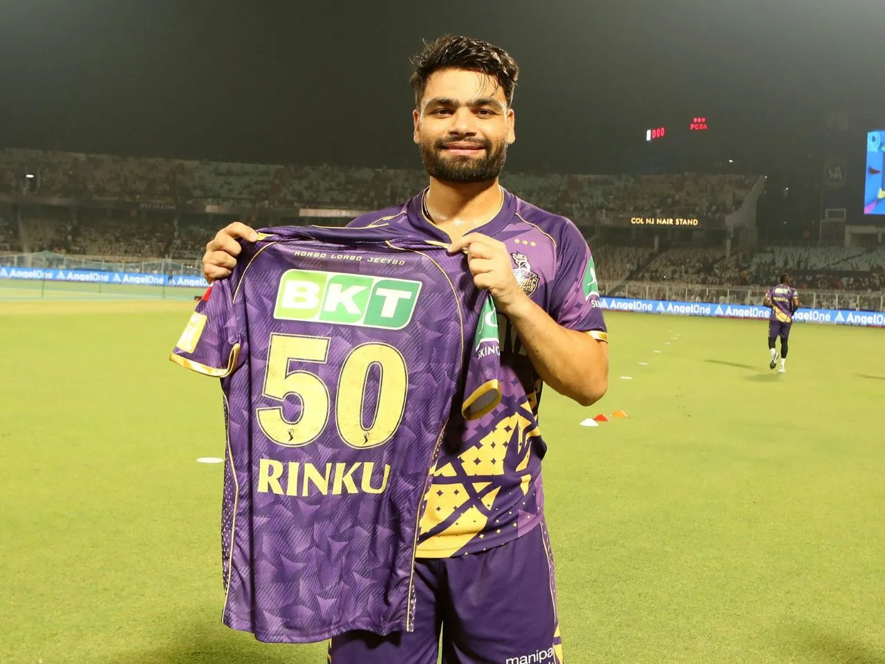 Why was Rinku Singh presented with a special shirt ahead of KKR vs SRH game?
