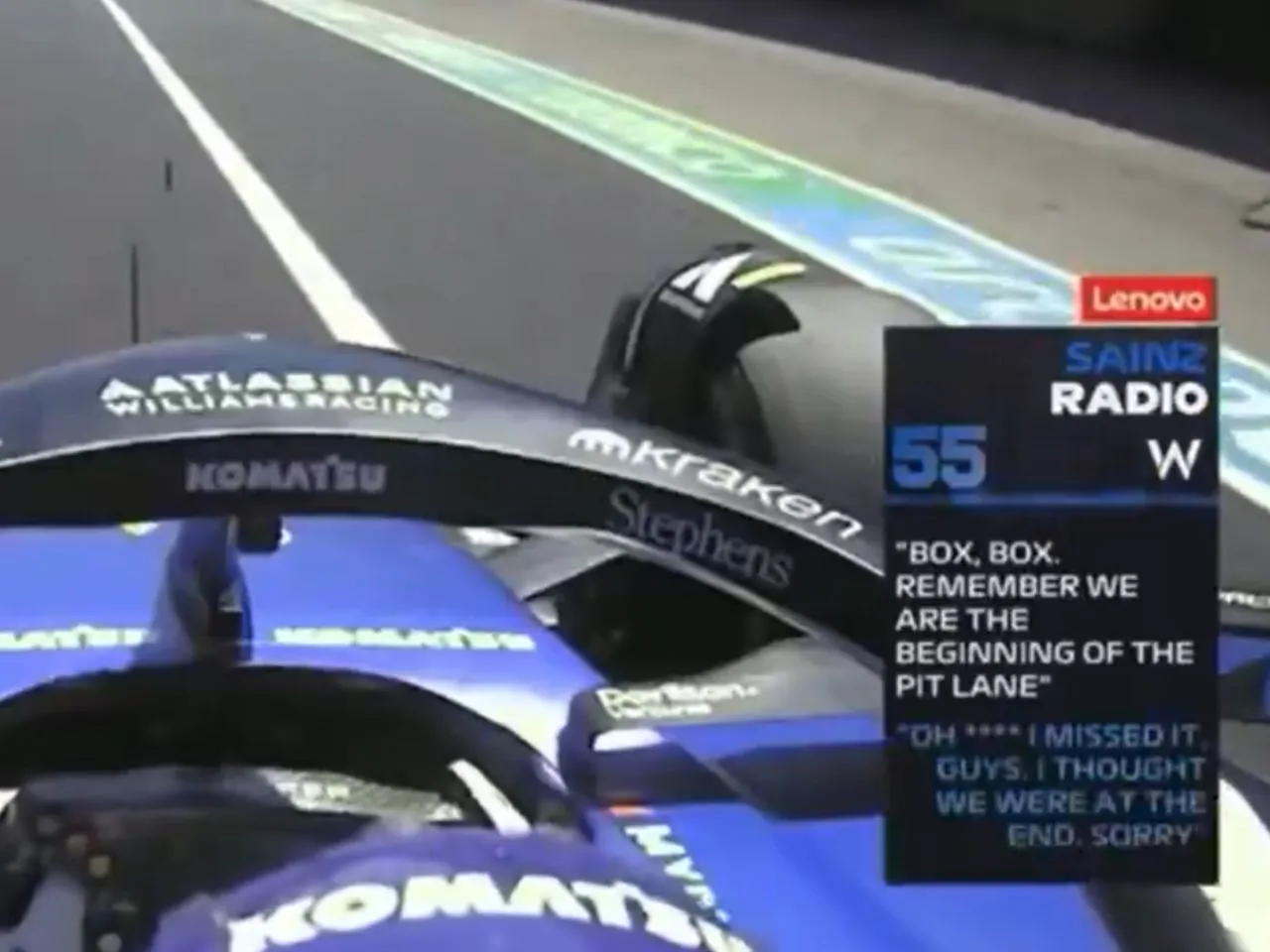 Carlos Sainz mistake at the Japanese GP FP1