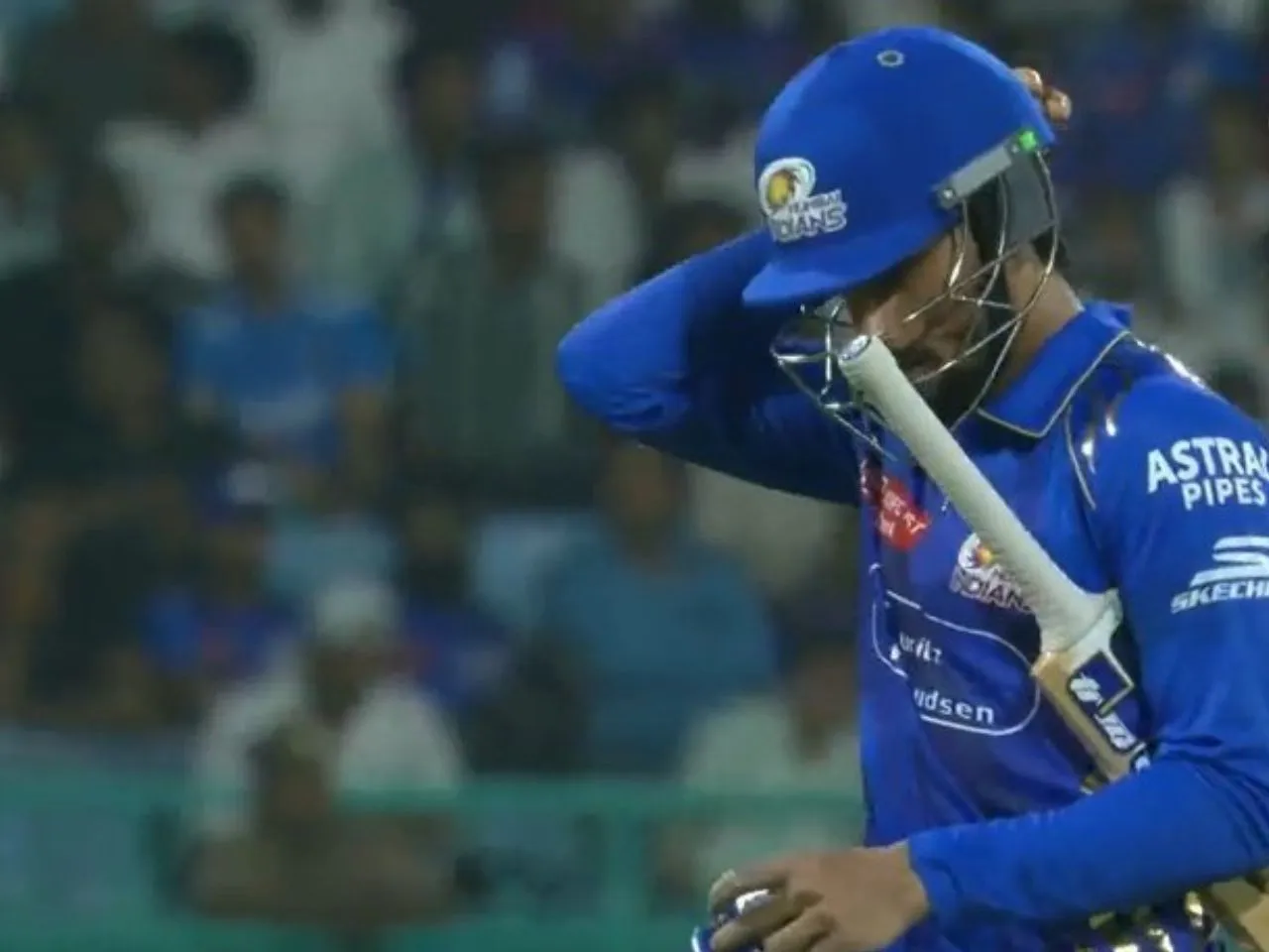 Tilak Varma going out of the field during LSG vs Mi game (File Photo: X/Internet)