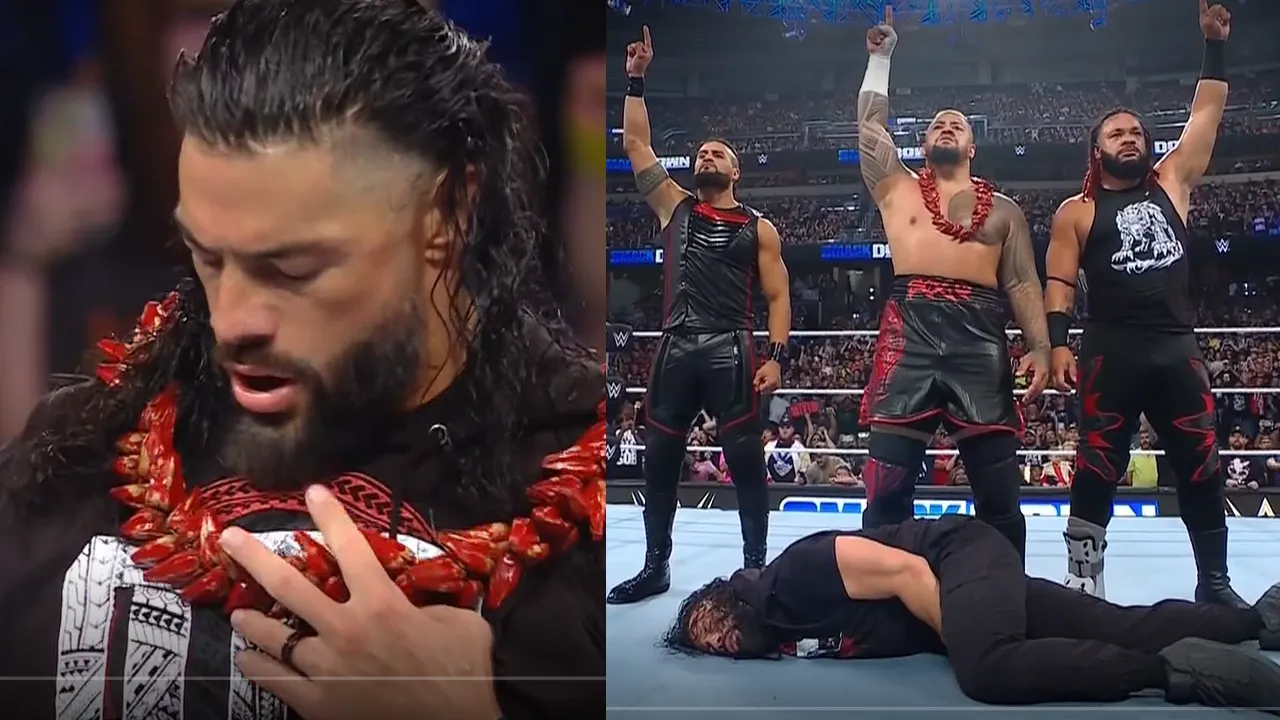 WATCH: Roman Reigns momentarily becomes Tribal Chief before being attacked by Jacob Fatu on Smackdown