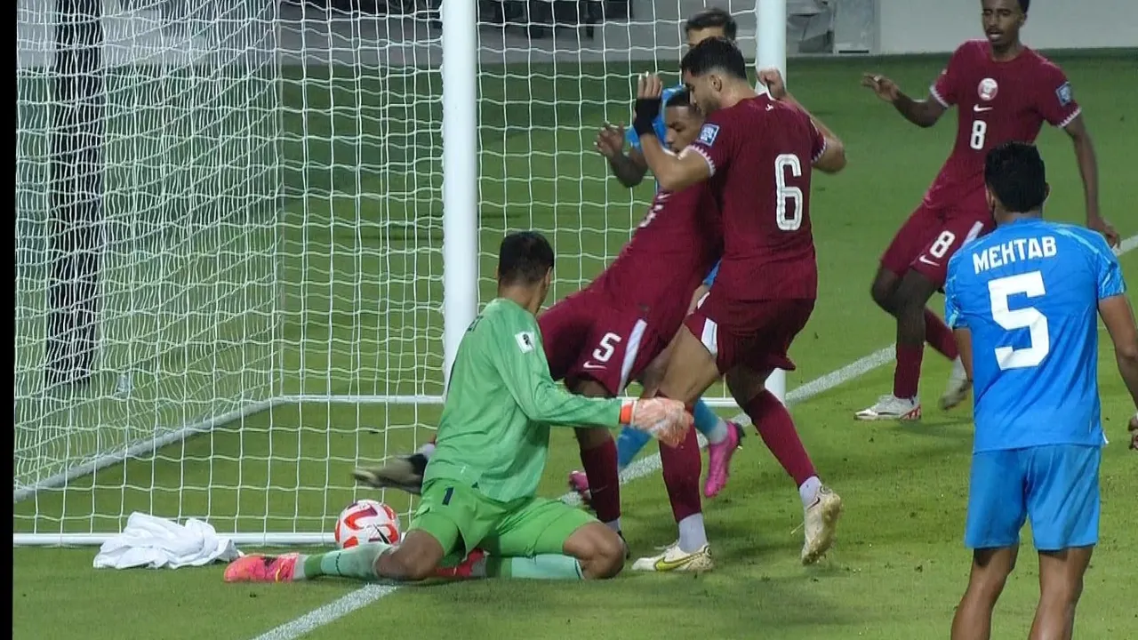 WATCH: Qatar's controversial equalising goal lead elimination of India in AFC World Cup Qualifiers 