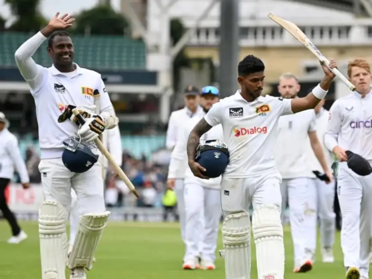 Sri Lanka players celebrating after win