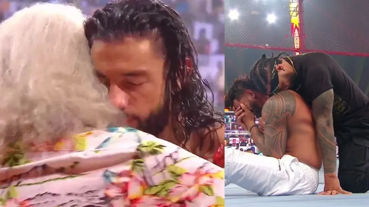 WATCH: Throwback to Roman Reigns hugging Afa Anoa'i and Sika Anoa'i with Jey Uso and Jimmy Uso disappointed