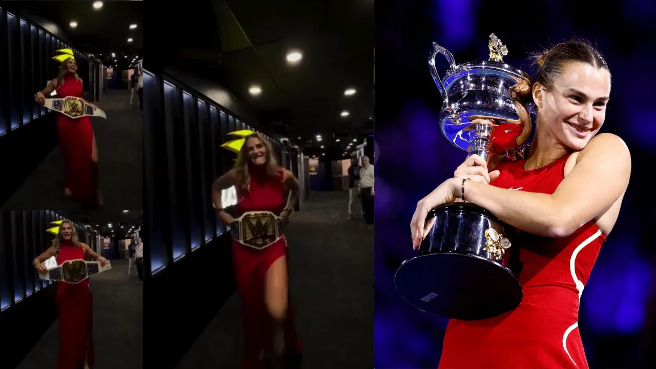 WATCH: Aryna Sabalenka gets custom-made WWE Championship belt after winning US Open 2024