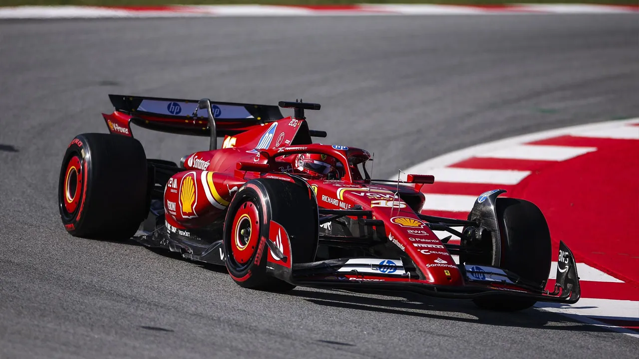 Charles Leclerc in his Ferrari 