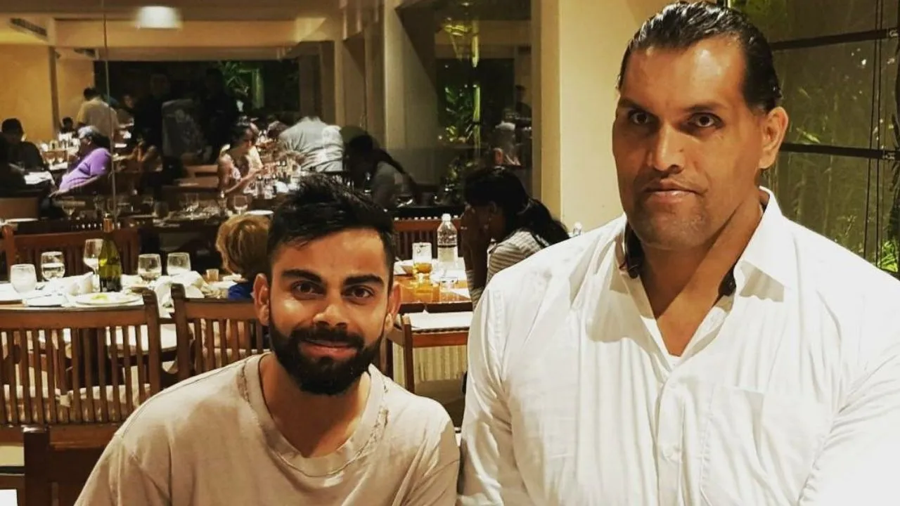 Throwback to 2017 when Virat Kohli met The Great Khali