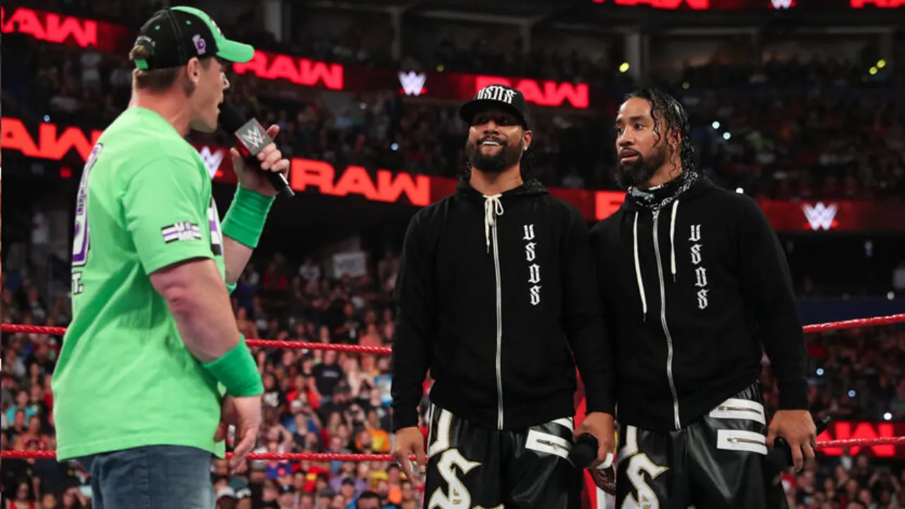 WWE: On this day in 2019, John Cena cut a promo with Jey and Jimmy Uso. The leader of the Cenation Army absolutely cooked the twin brothers on the mic on Monday Night Raw.