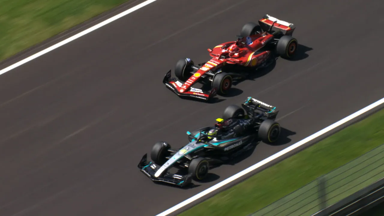 Lewis Hamilton and Charles Leclerc