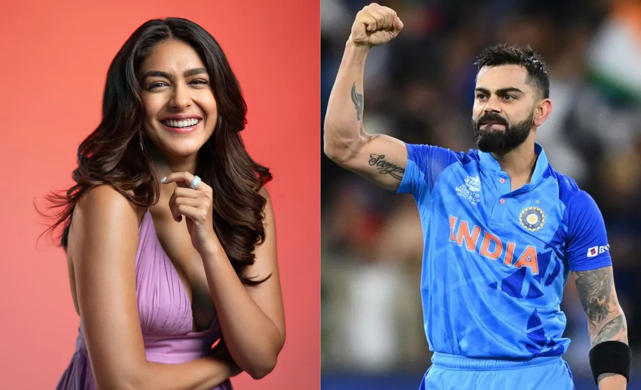 Mrunal Thakur and Virat Kohli