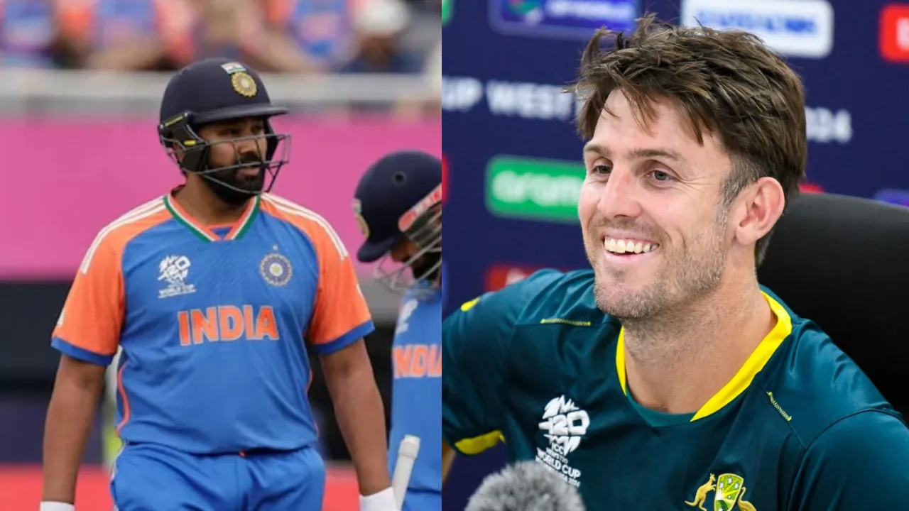 Rohit Sharma and Mitchell Marsh (Source: X)