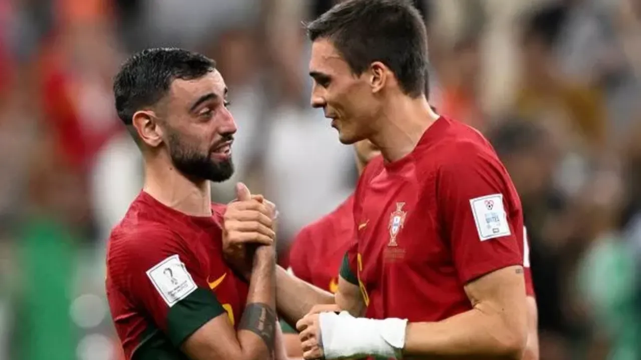 Joao Palhinha and Bruno Fernandes (Source : Twitter)