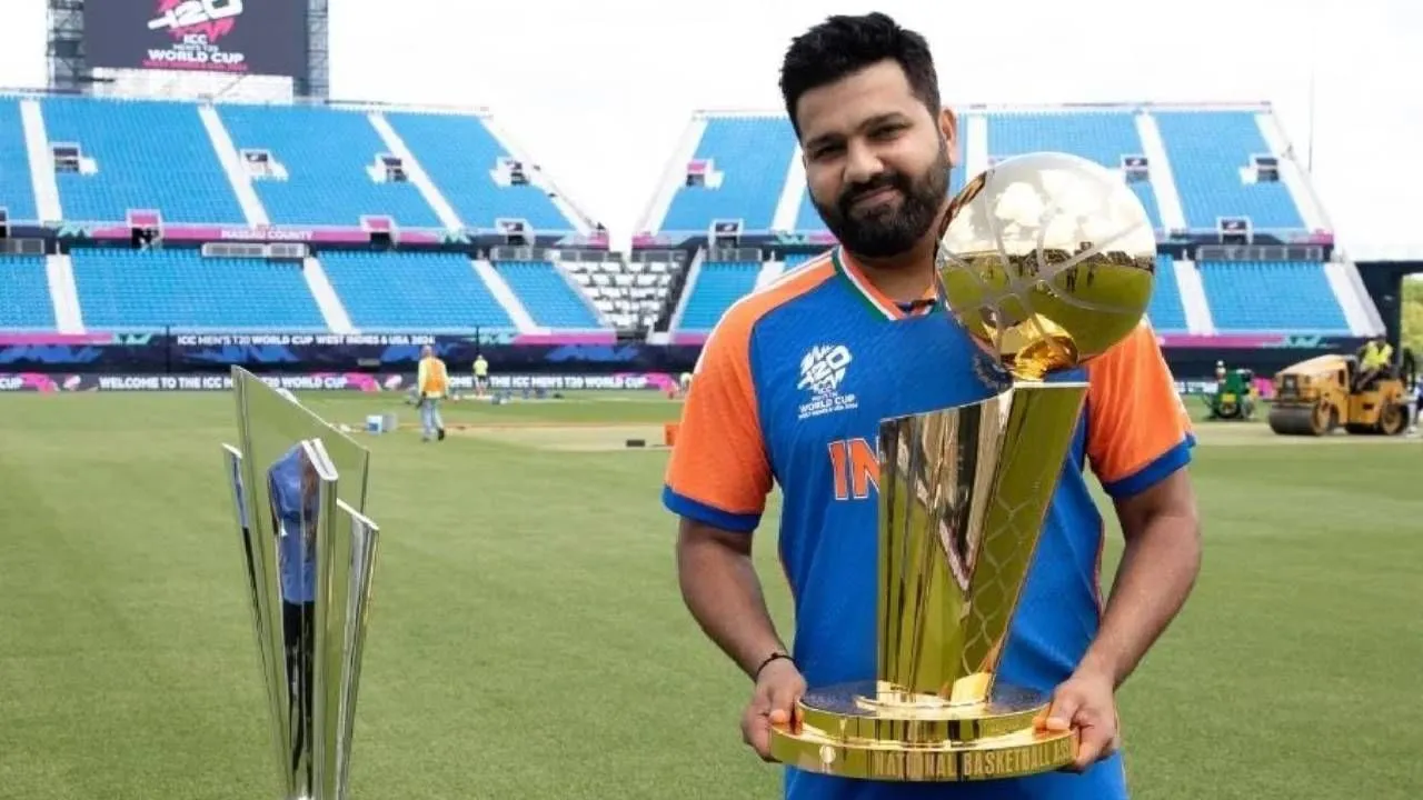 WATCH: NBA India reposts old video of Rohit Sharma greeting NBA Trophy after India wins T20 World Cup 2024