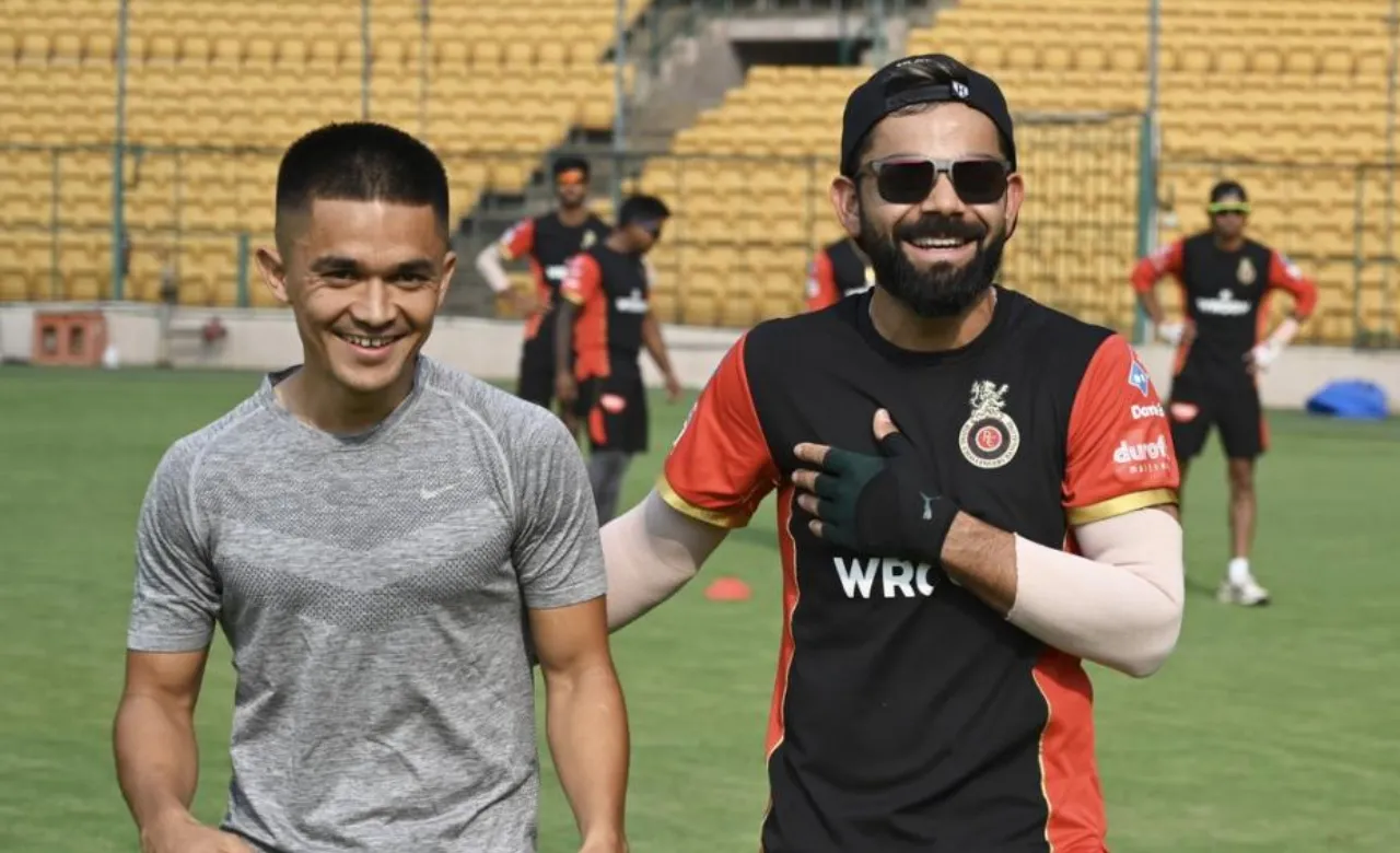 Sunil Chhetri and Virat Kohli