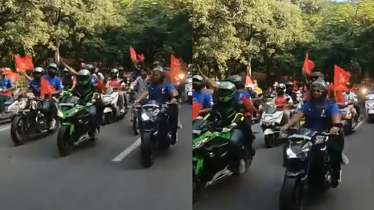WATCH: RCB fans put up bike ride show outside M. Chinnaswamy Stadium ahead of crucial encounter against CSK in IPL 2024