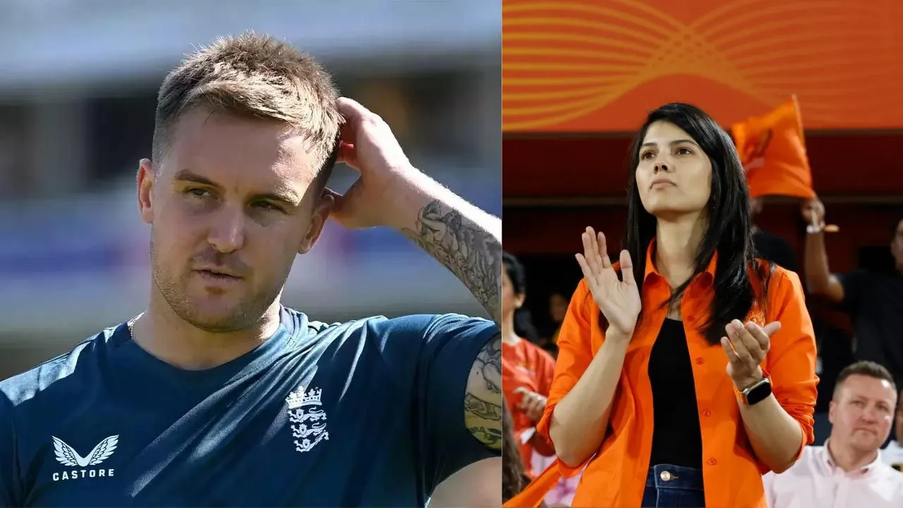 Jason Roy & SRH co-owner Kavya Maran (Source: X)