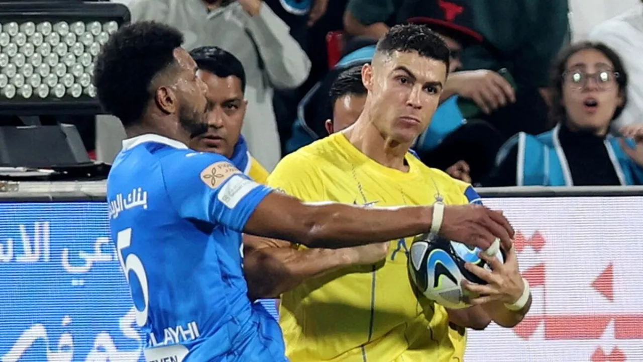 Cristiano Ronaldo receives red card 