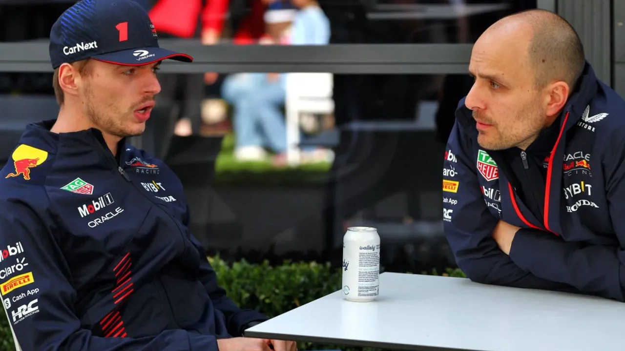 Max Verstappen and Gianpiero Lambiase