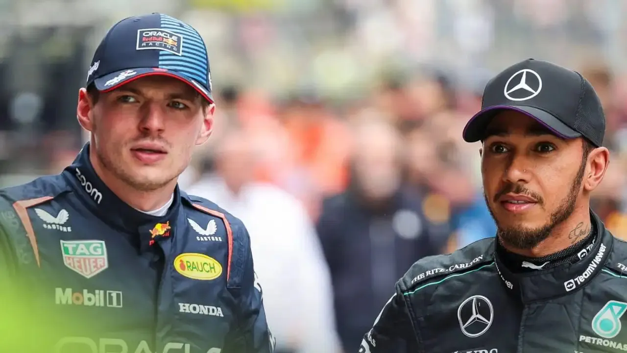 Max Verstappen and Lewis Hamilton 