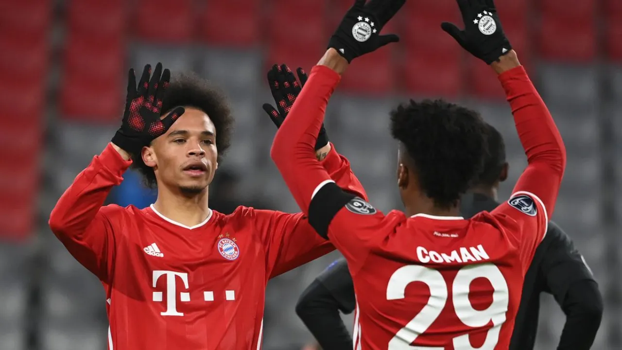 Kingsley Coman and Leroy Sane