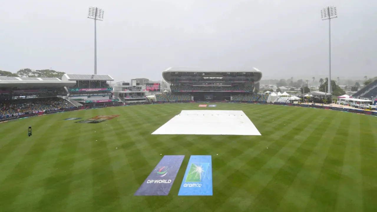 Pitch covered due to rain - Picture used for representational purposes (Source: X)