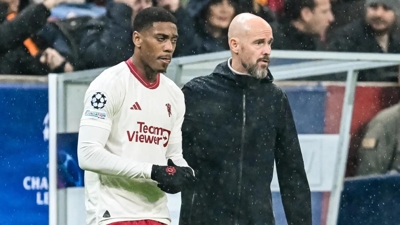 Anthony Martial and Erik ten Hag