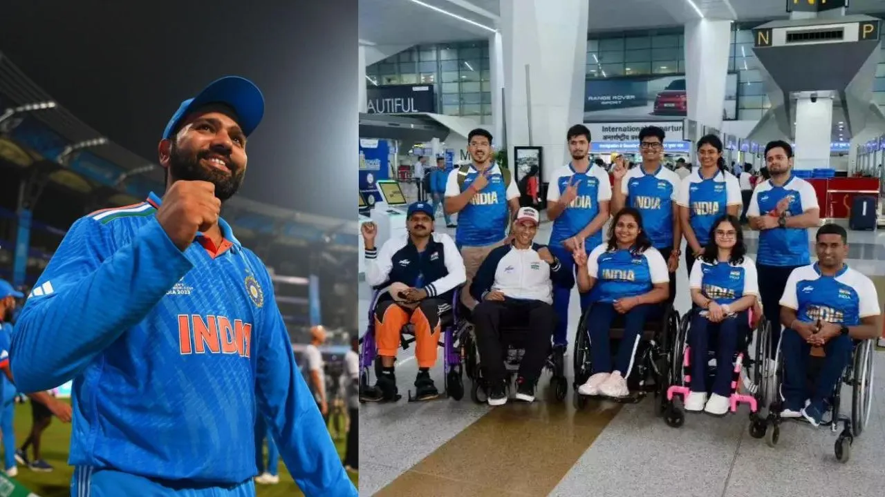 Rohit Sharma & Indian contingent for Paralympics (Source: X)