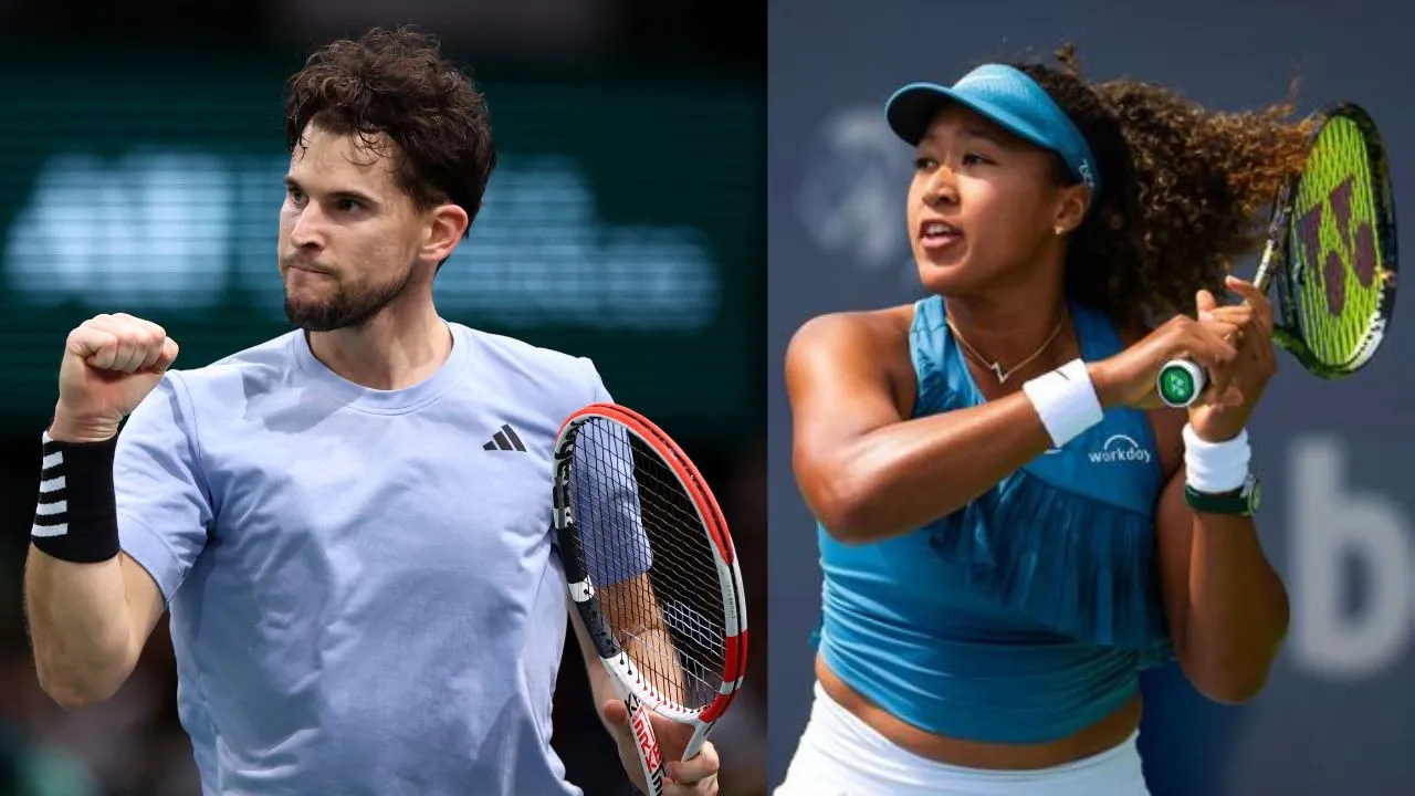 Dominic Thiem & Naomi Osaka (Source: X)