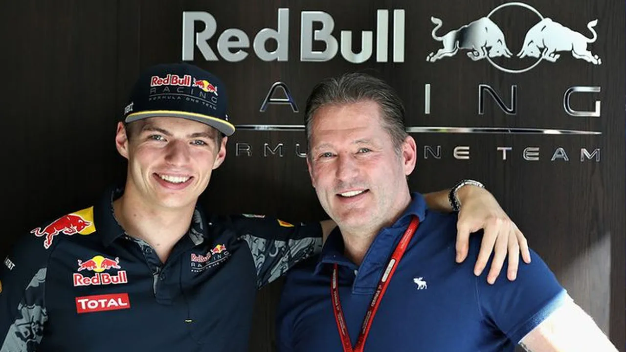 Max Verstappen with his father Jos Verstappen 