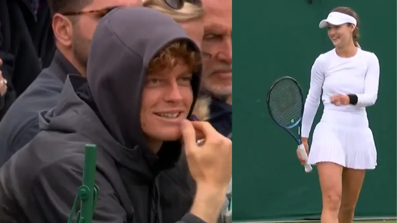 WATCH: Jannik Sinner in attendance for girlfriend Anna Kalinskaya’s