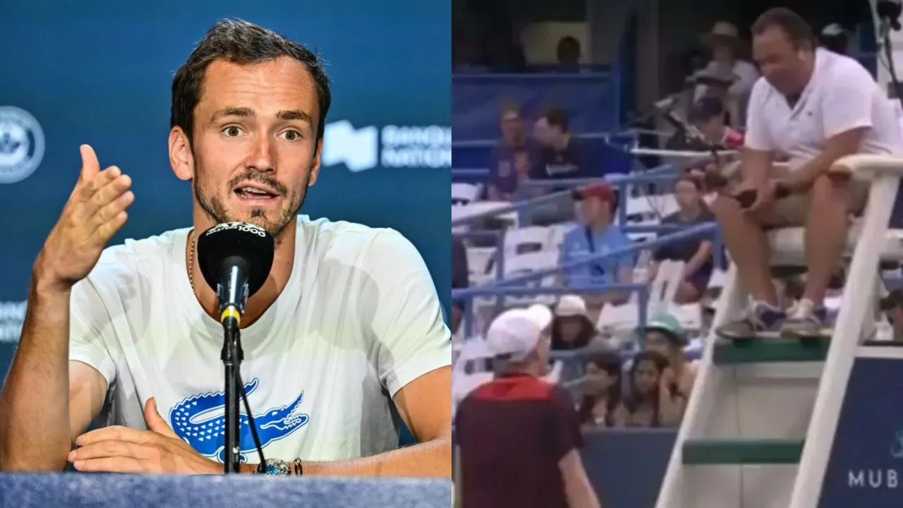 Daniil Medvedev reacts to disqualification of Denis Shapovalov (Source: X)