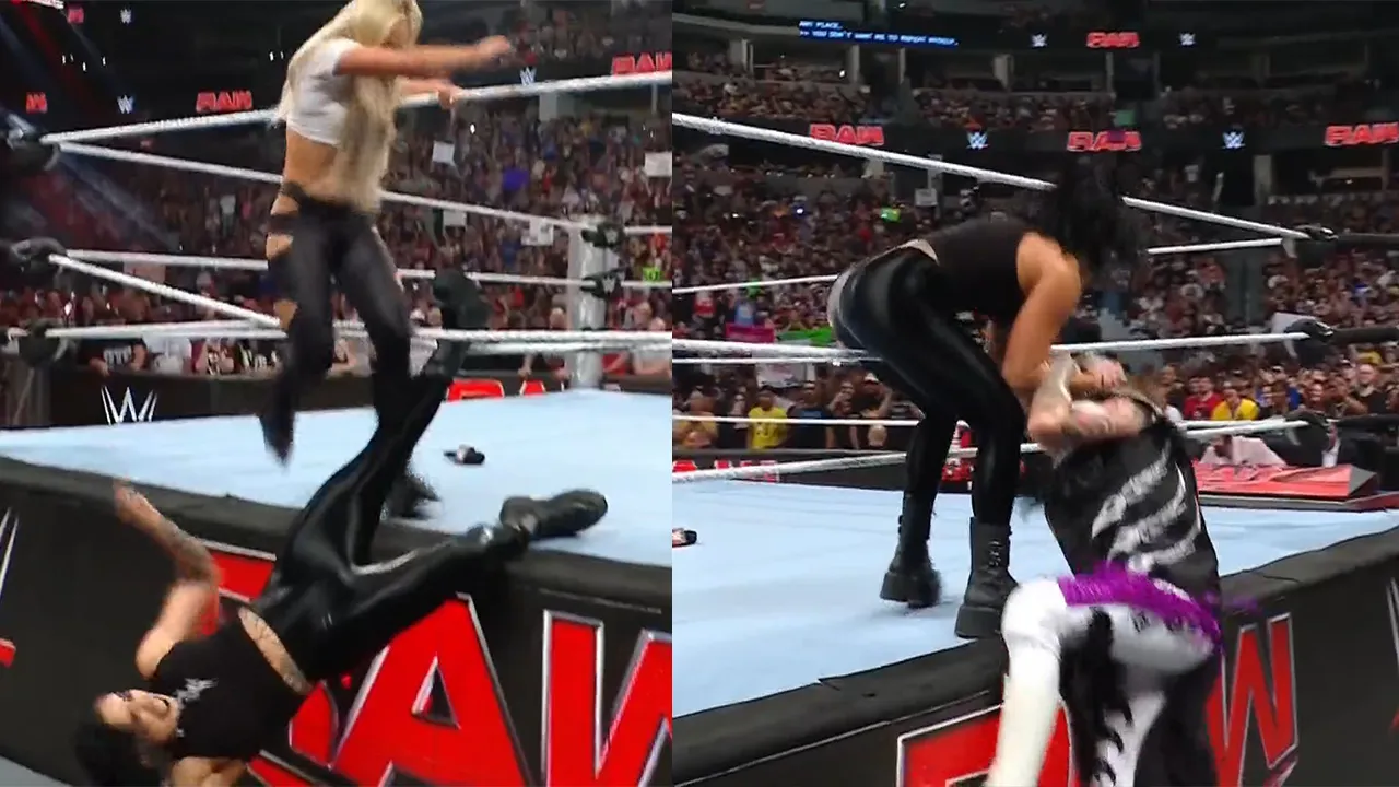 WATCH: Dirty Dom and Liv Morgan launch surprise attack on Rhea Ripley on WWE Raw