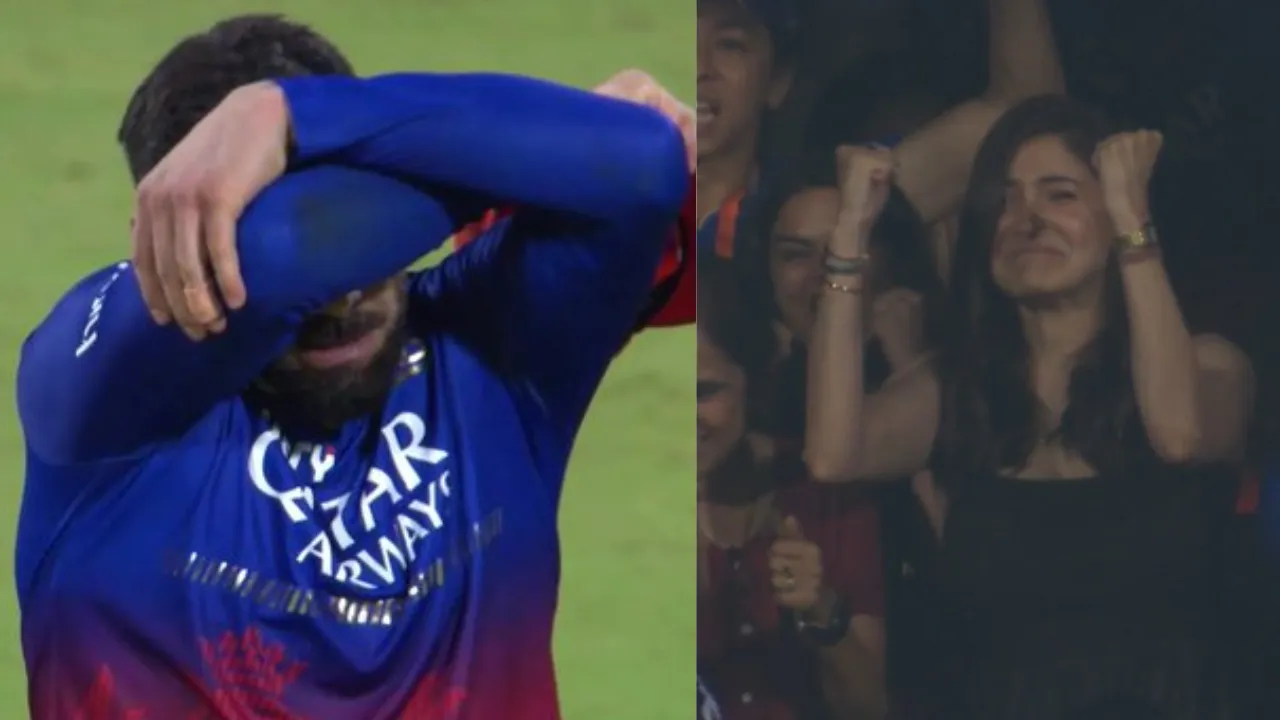 Virat Kohli and Anushka Sharma getting emotional after RCB's win(File Photo: Internet)