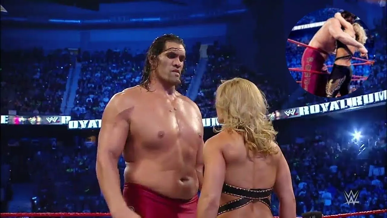 WATCH: The Great Khali gets eliminated from Royal Rumble after kissing Beth Phoenix