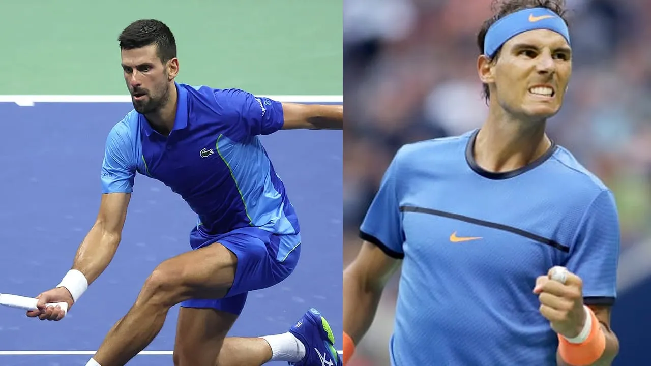 Novak Djokovic and Rafael Nadal (Source - X)