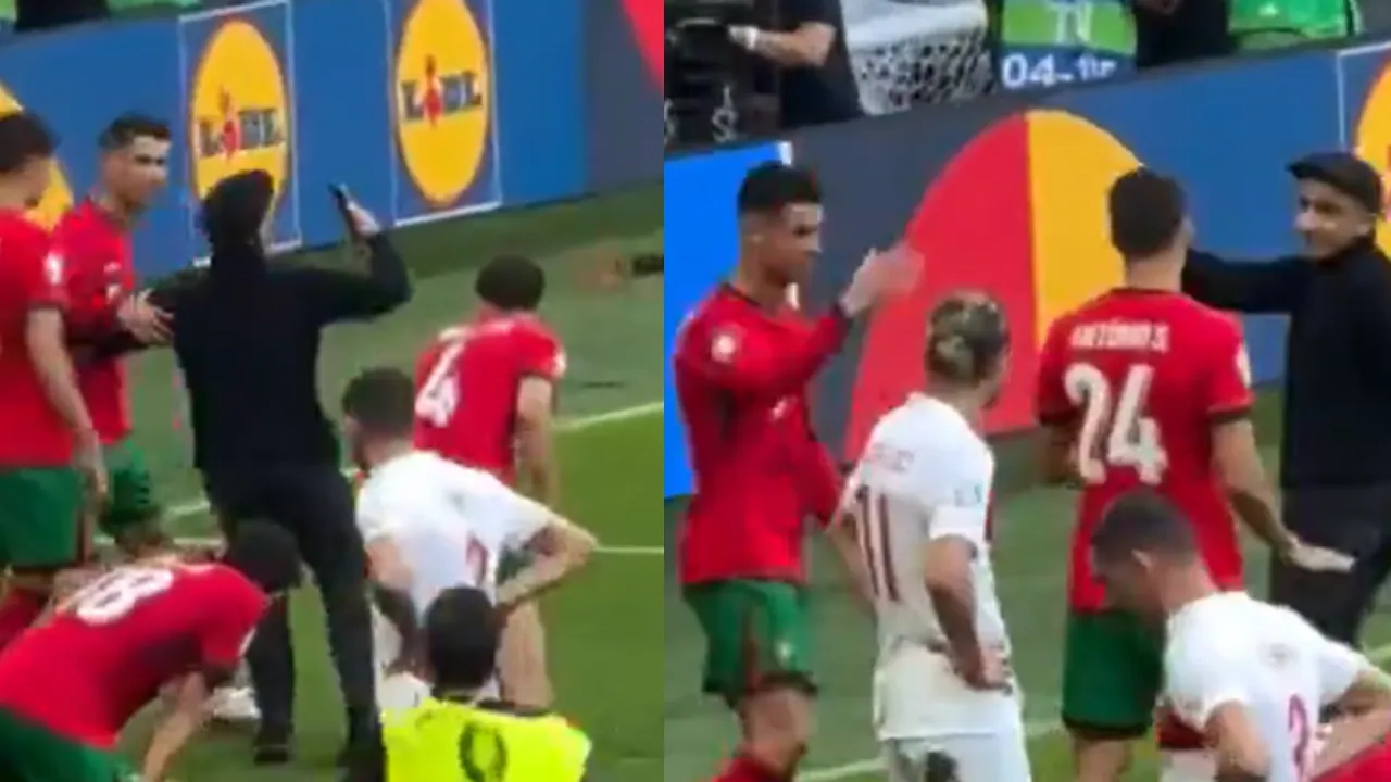 WATCH: Cristiano Ronaldo pushes away fan during UEFA Euro 2024 encounter against Turkey
