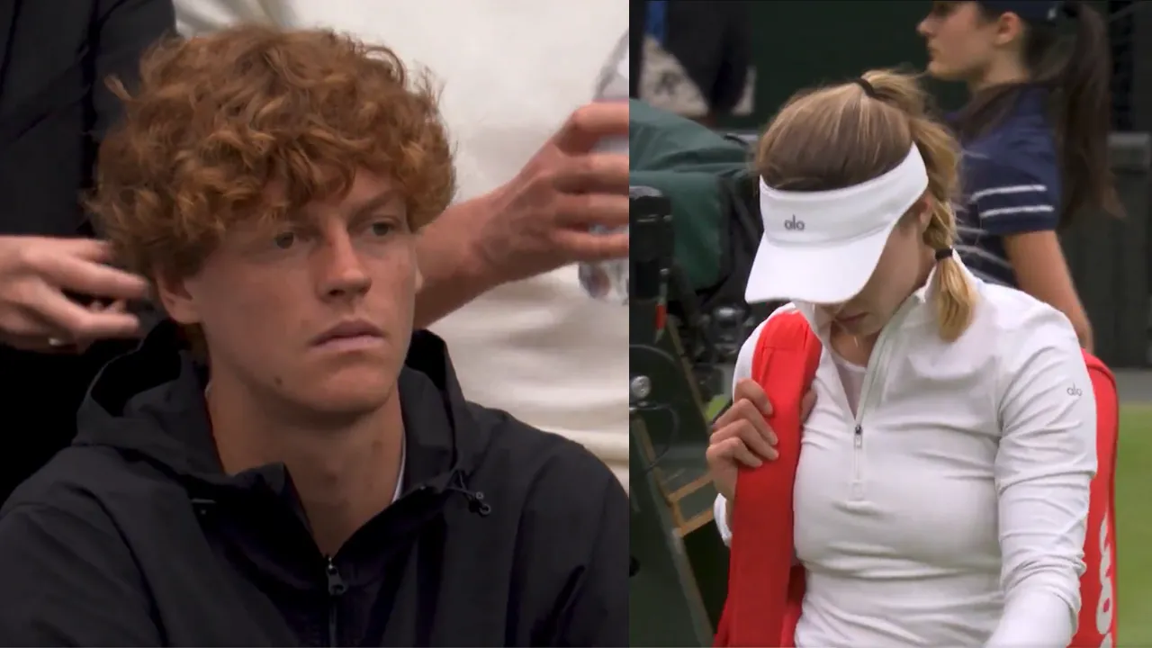 Jannik Sinner sad after Anna Kalinskaya pulls out of Wimbledon due to injury (Source: Wimbledon)