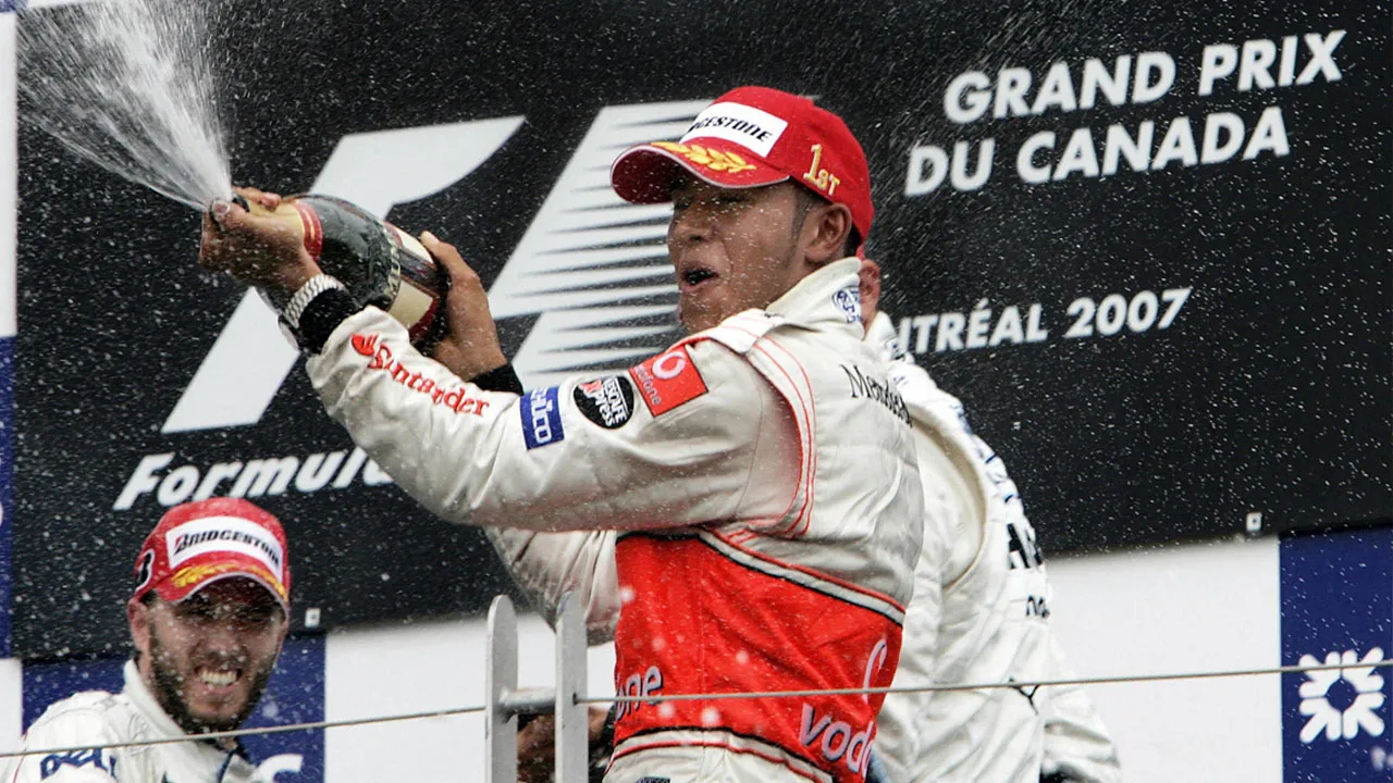 Lewis Hamilton after winning Canadian Grand Prix 2007
