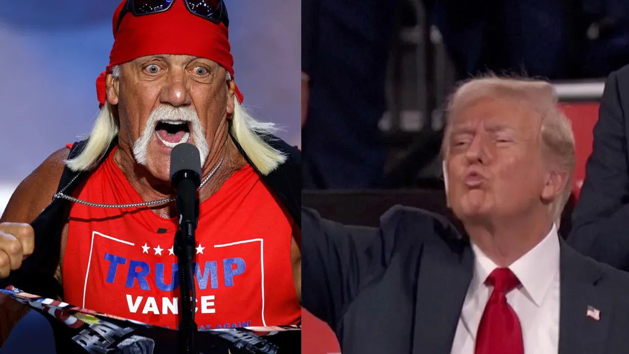 WATCH: Donald Trump gives flying kiss to Hulk Hogan at DNC