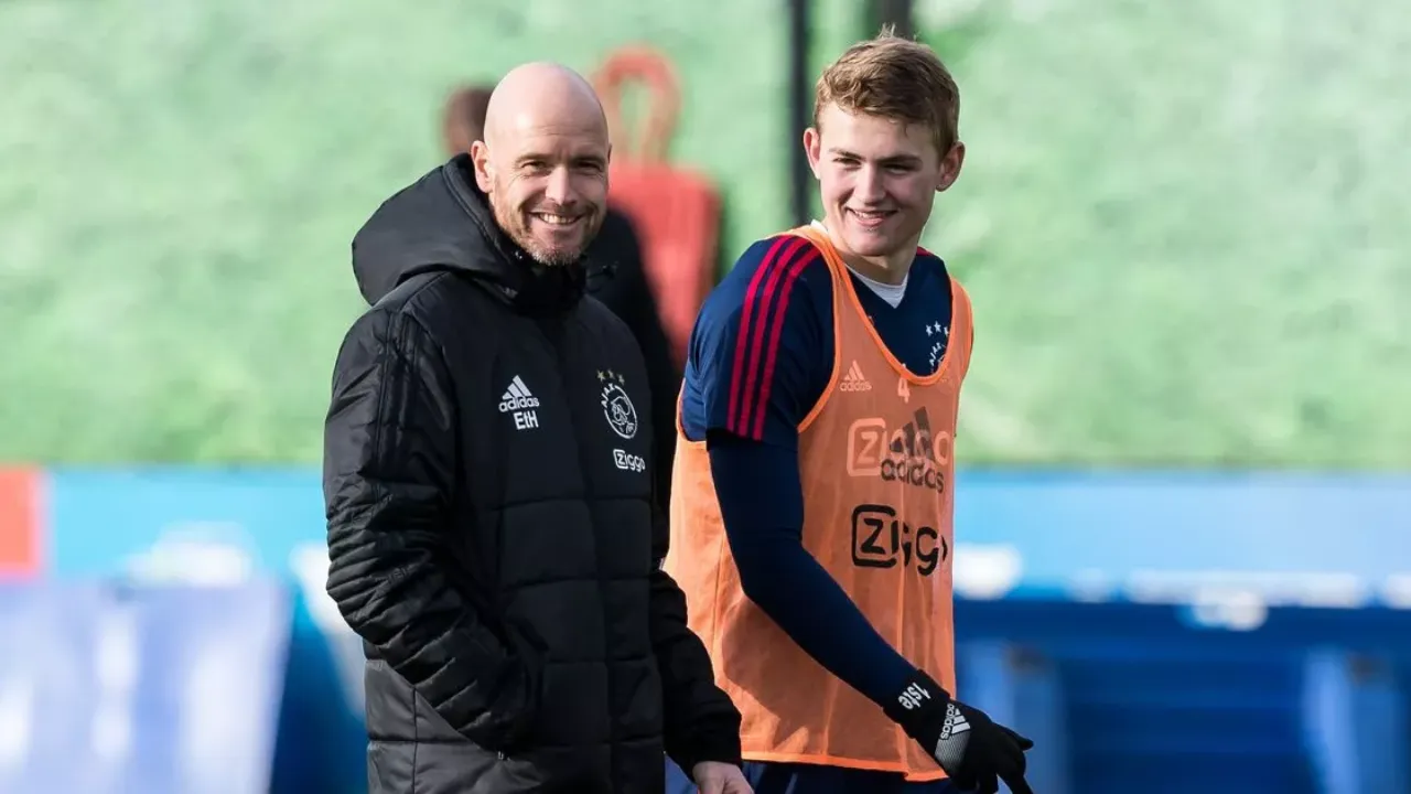 Matthijs de Ligt and Erik Ten Hag (Source : X)