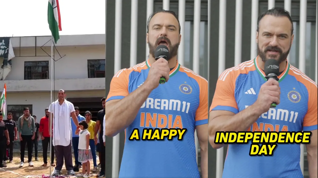 WATCH: The Great Khali, Drew McIntyre, and other WWE Superstars wish on Indian Independence day