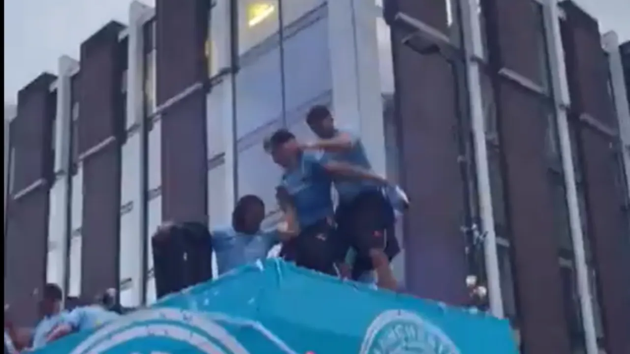 WATCH: Manchester City teammates saves Jack Grealish from falling down during City's victory parade