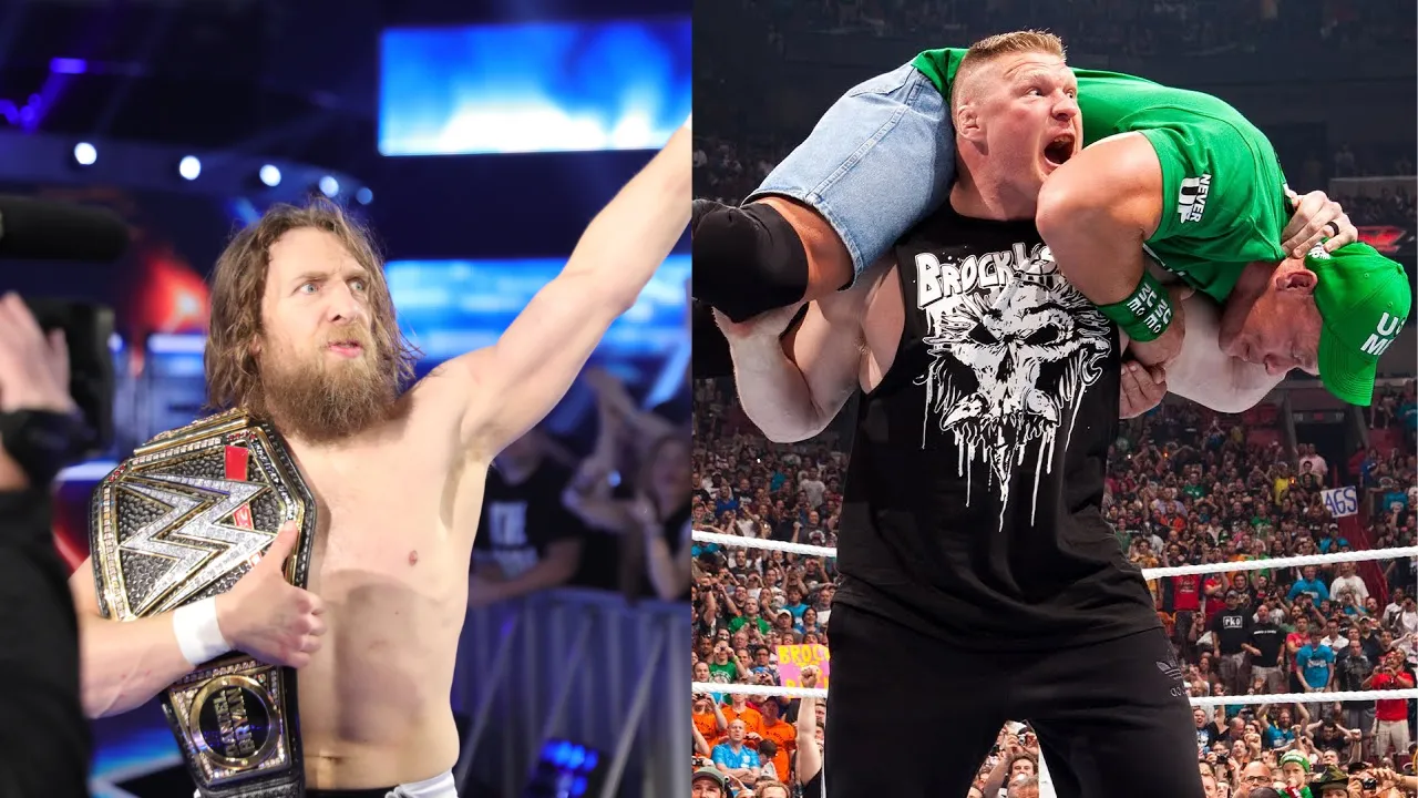 Daniel Bryan, Brock Lesnar and John Cena (Source: WWE).png