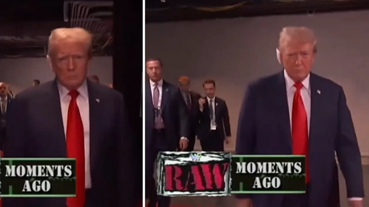 WATCH: Throwback to Donald Trump returning to WWE Raw after being shot