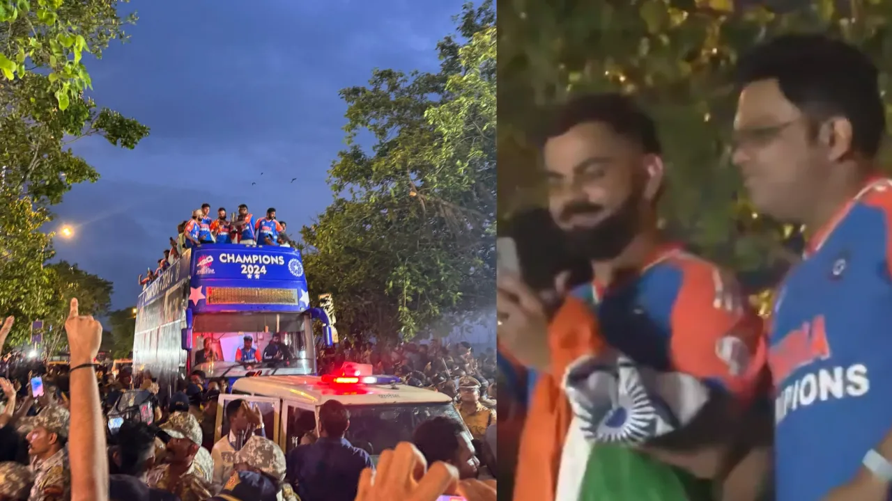 WATCH: Indian team's winning parade following T20 World Cup win starts towards iconic Wankhede stadium