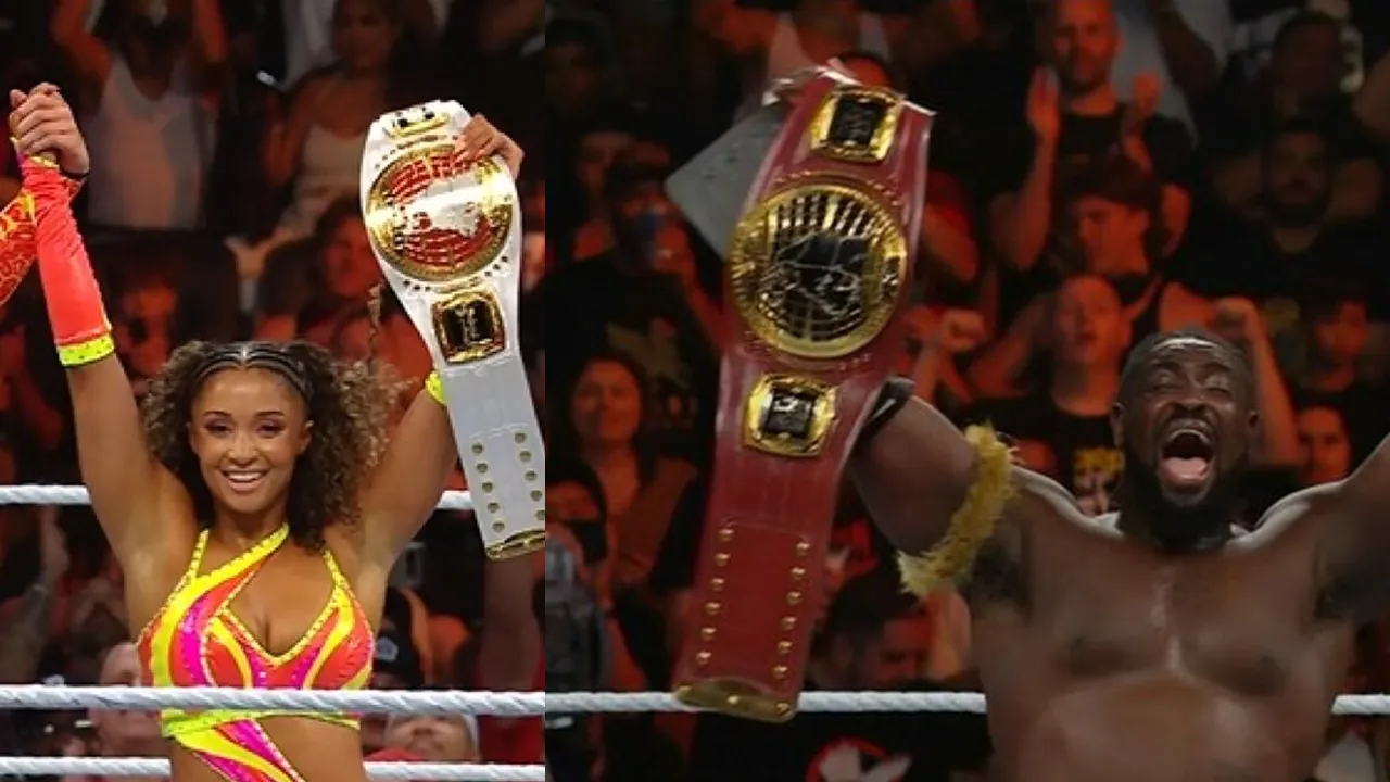 Oba Femi and Kelani Jordan defend their North American title at NXT Heatwave