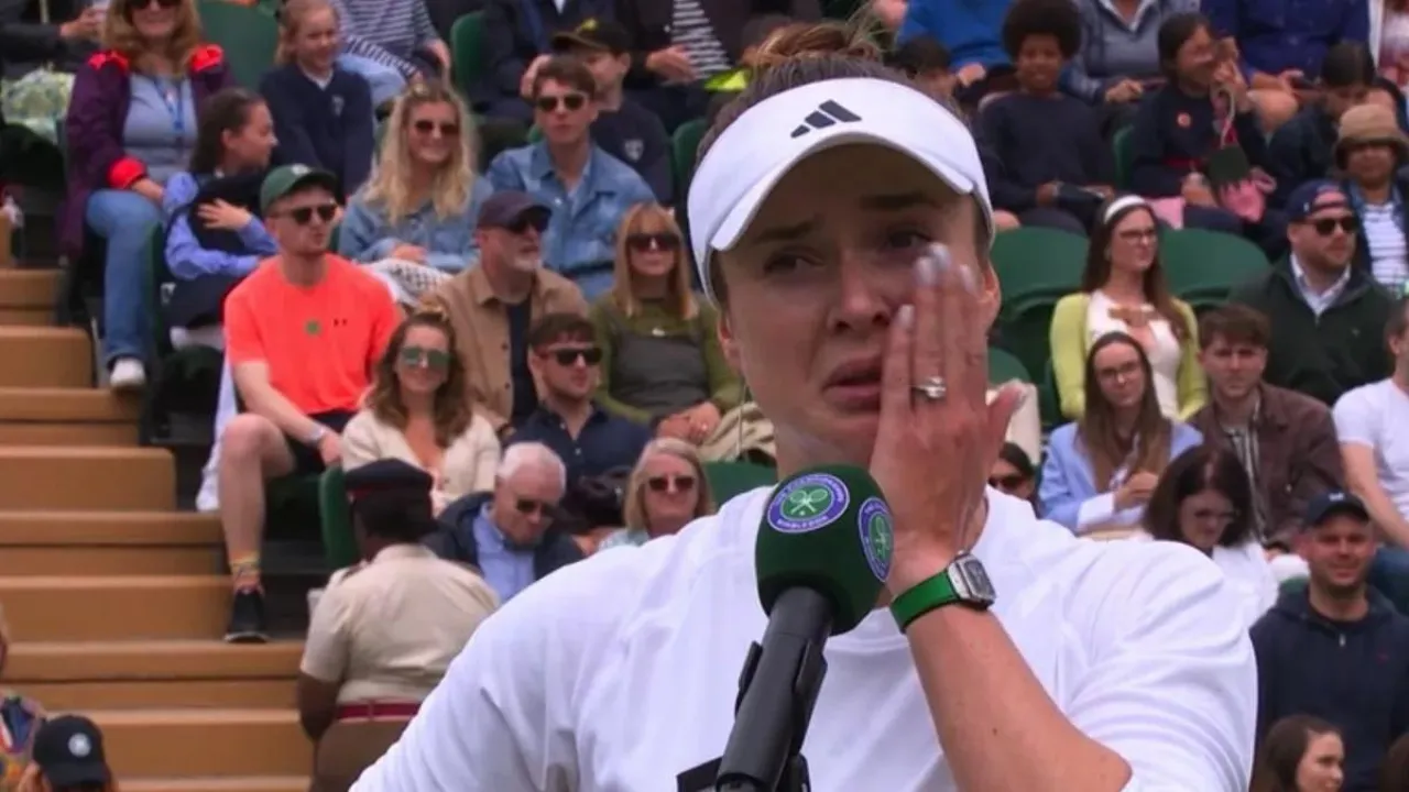 Ukraine’s Elina Svitolina breaks down in tears  (Source: X)