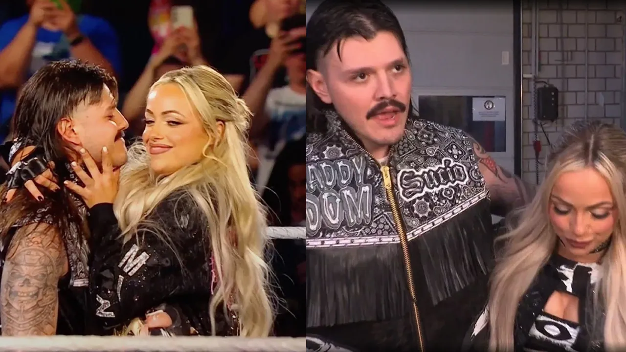 WATCH: Dirty Dom and Liv Morgan get intimate before their match against Terror Twins at WWE Bash in Berlin