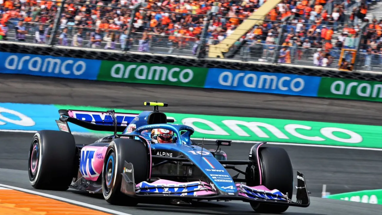 Pierre Gasly in his Alpine 